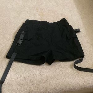 Black cargo shorts